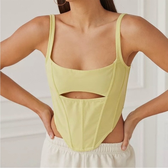 Urban Outfitters Tops - Urban Outfitters Out From Under Spitfire Mesh Cutout Corset XL New